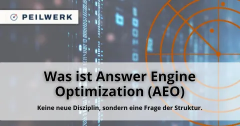 Peilstrahl markiert einen einzelnen Punkt auf einer Messskala – Symbolbild zu Answer Engine Optimization (AEO)